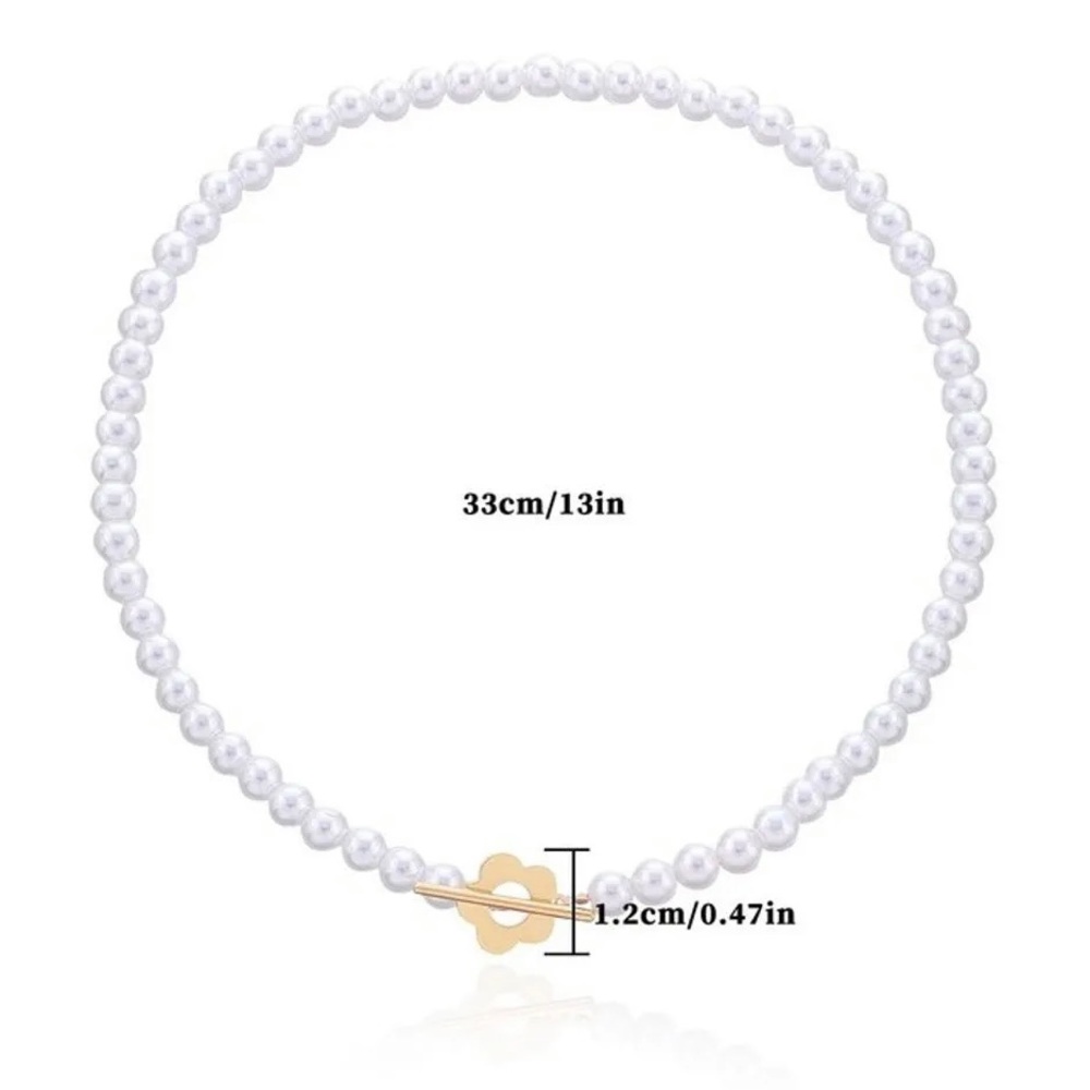 Vintage NWT Boutique Glass crystal pearl beaded & gold statement elegant choker - Picture 7 of 7